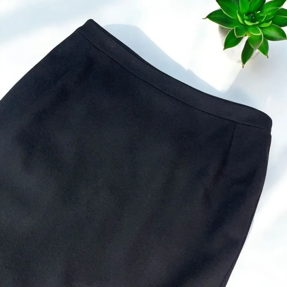 Marta Palmieri Vintage Italian Wool Pencil Skirt in Black